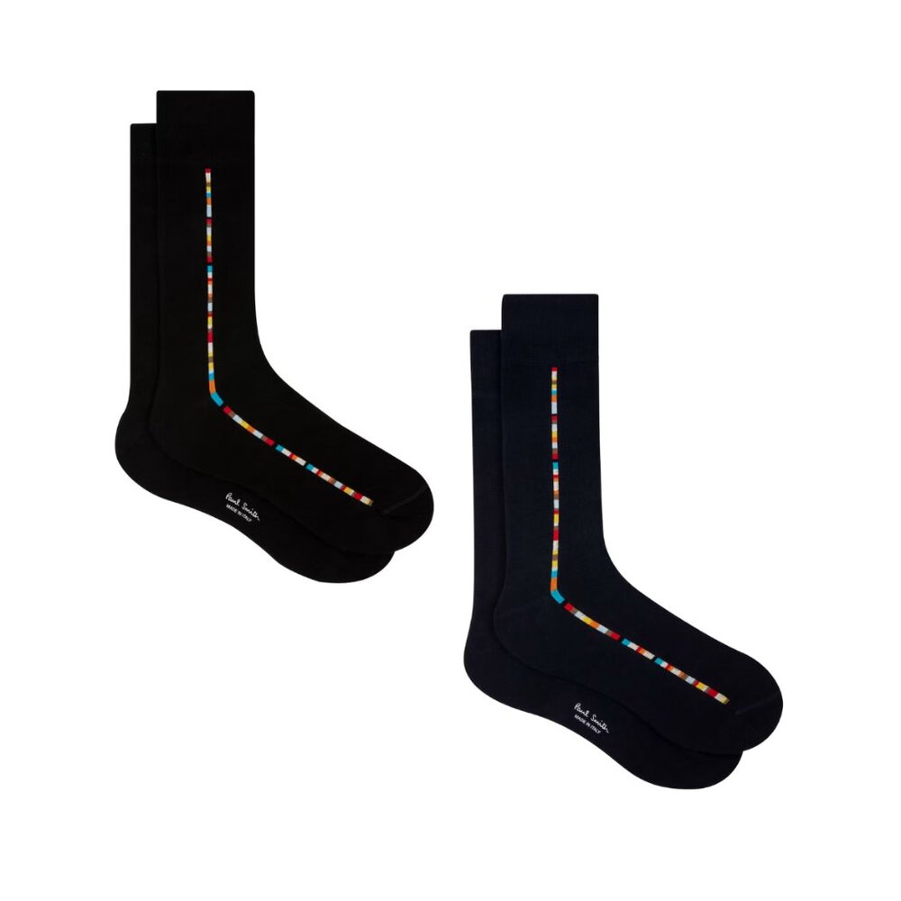 TWO Pairs of Paul Smith 'Signature Stripe' Central Trim Socks